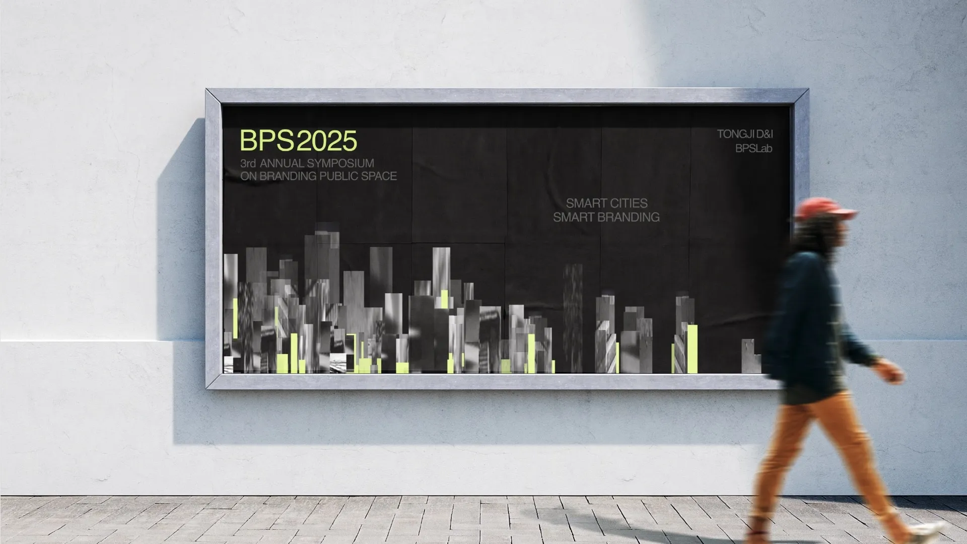 Affiche BPS 2025, identité visuelle architecturale de Shanghai, design graphique d'Ezéchiel Sene-Boileau